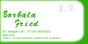 borbala fried business card