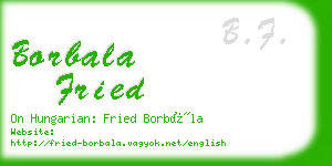 borbala fried business card